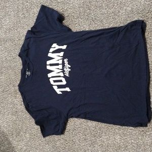 Tommy hilfiger men's Large tee shirt navy blue and white
